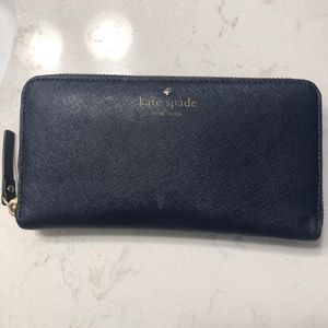 Kate Spade cedar street lacey zip wallet (Navy)